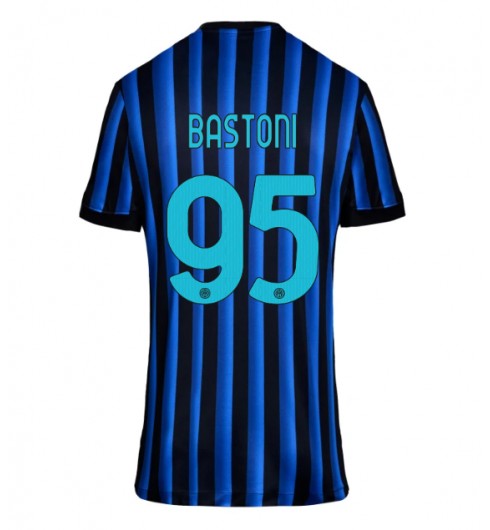 Inter Milan Alessandro Bastoni #95 Domácí Dres pro Dámské 2025-26 Krátký Rukáv Inter Milan Alessandro Bastoni #95 Domácí Dres pro Dámské 2025-26 Krátký Rukáv